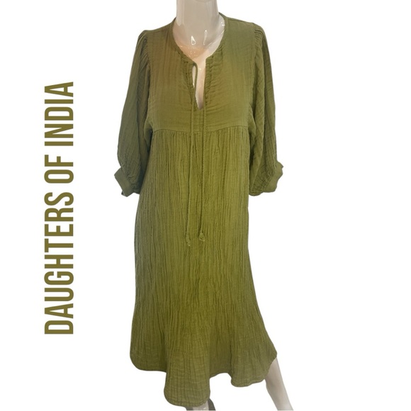Daughters of India Dresses & Skirts - Daughters of India green midi dress